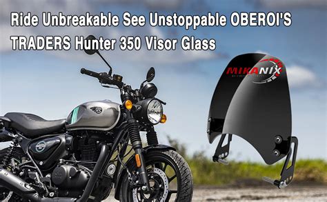OBEROI'S TRADERS Hunter 350 Visor Glass | Unbreakable Headlight Bolt ...