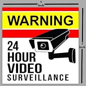 ISEE 360® 24 Hours Video Surveillance Board Sticker Waterproof for ...