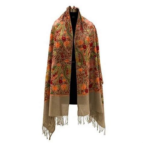 Merino Wool Scarves With Aari And Nalki Embroidery - Merino Wool Fine ...