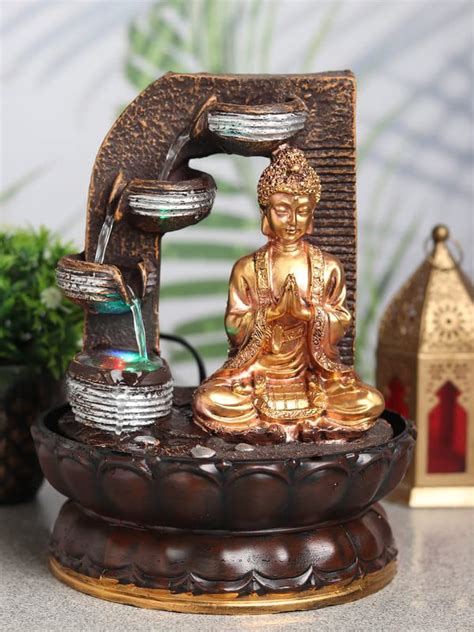 Buy SPLICE 4Step Buddha Statue Water Fountain with LED Light for Home ...