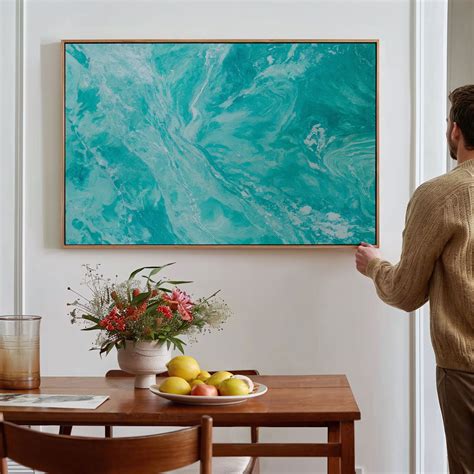 Buy Fluid Movement In Aqua Tones Abstract Painting Online at Best Price ...