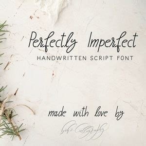 Buy Perfectly Imperfect - A Handwritten Script Font / Handmade Font ...