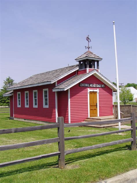 The Little Red Schoolhouse in Centennial Park, Rock Falls, Illinois