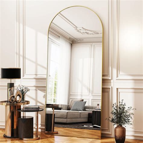 Amazon.com: Easly Gold Arched Full-Length Mirror, 36"x78" Arched Floor ...