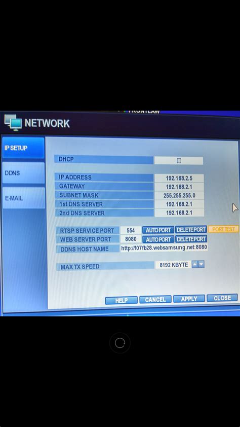 Samsung SDE- 3000n Konfiguracja no-ip ddns monitoring