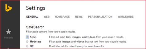 Bing Search Settings 的图像结果