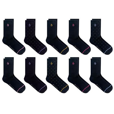 Penguin Ladies Crew Sock Black 10 Pack | Costco UK