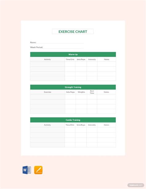 Exercise Chart Template 的图像结果