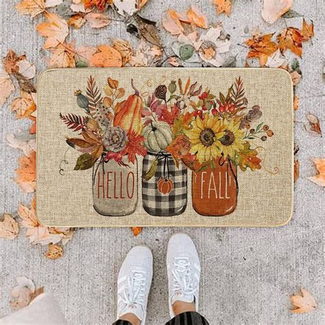 Bjutir Fall Door Mat Decoration Indoor Outdoor Carpet Porch Front Door ...