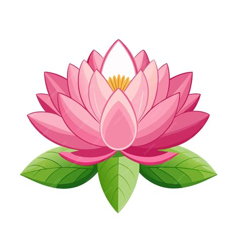 Lotus flower symbol pink water lilly on white | Premium AI-generated vector