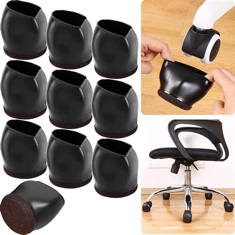 Ezprotekt 10Pack Furniture Castor Cups, Wheelchair Castor Cups Rubber ...