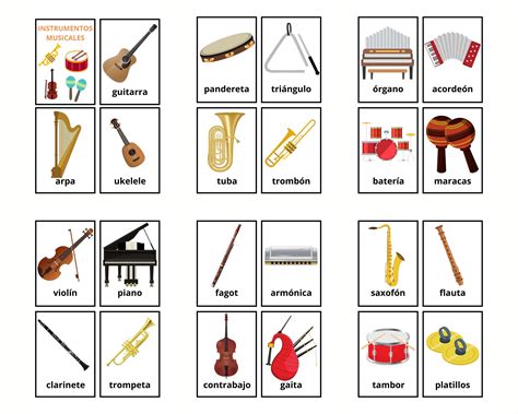 Spanish Instruments Names
