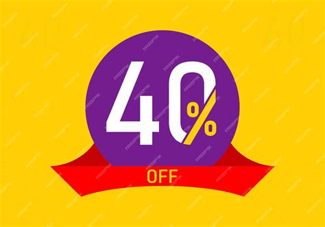 40 off vector de etiquetas de venta plantilla de insignia | Vector Premium