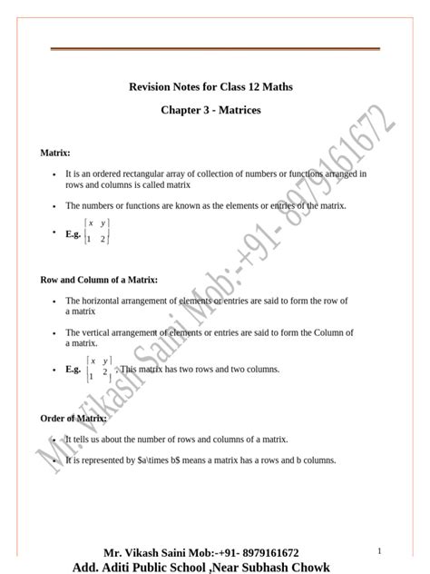 Image result for Math Grade 12 Matrices
