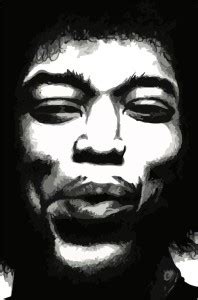 Jimi Hendrix Black & White Poster Paper Print - Music posters in India ...