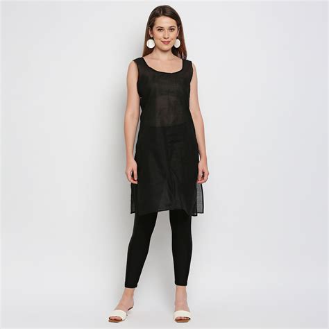 Lucknow Chikankari Hand Embroidered Kurta with matching slip – Indiankala4u