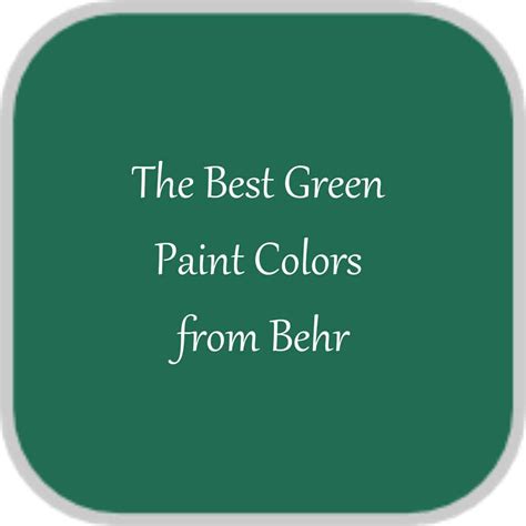Behr Green Paint