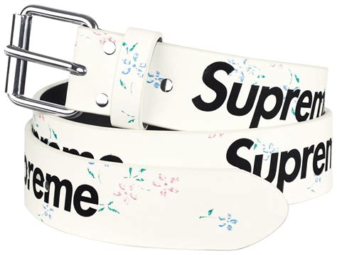 SUPREME REPEAT LEATHER BELT 'FLORAL'