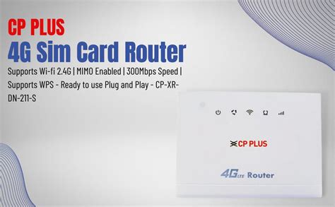 CP PLUS 4G Sim Card Router | Supports Wi-fi 2.4G | MIMO Enabled ...