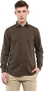 V-MART Men Solid Casual Dark Green Shirt - Buy V-MART Men Solid Casual ...