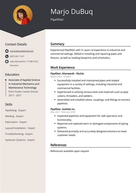 Pipefitter Resume Examples (Template & 20+ Tips)