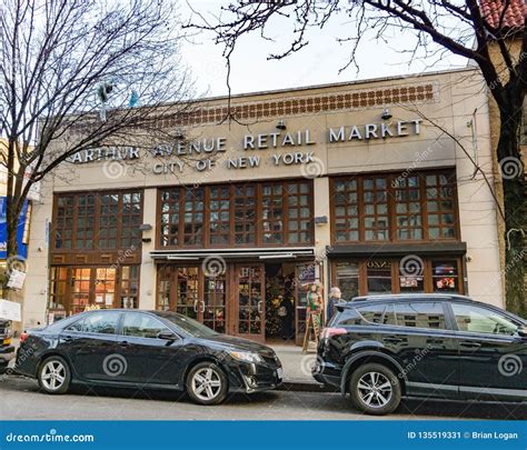 An Outside Street Shot of the Arthur Avenue Retail Market of the Bronx ...