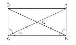 ABCD is a rectangle with ∠BAC = 32°. Determine ∠DBC - CBSE Class 9 ...