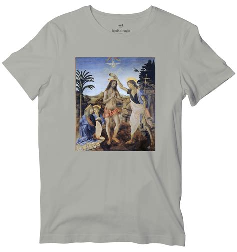 Baptism Of Christ Art T-shirt - Verrocchio & Da Vinci - World’s Best ...