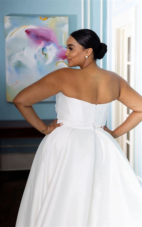 Glamorous Plus Size Wedding Dress with Overskirt | Martina Liana - martina liana 1557