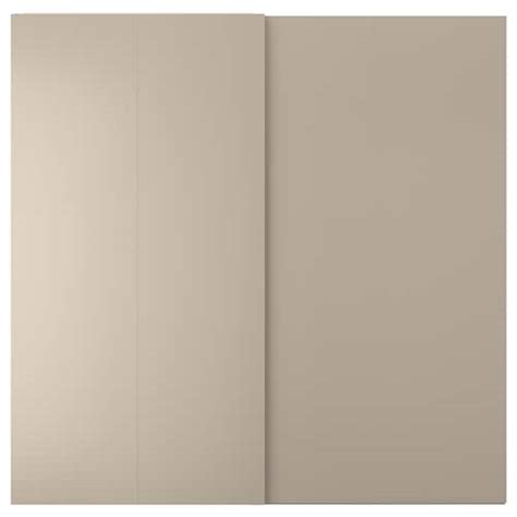 HASVIK pair of sliding doors, grey-beige, 200x201 cm (783/4x791/8") - IKEA
