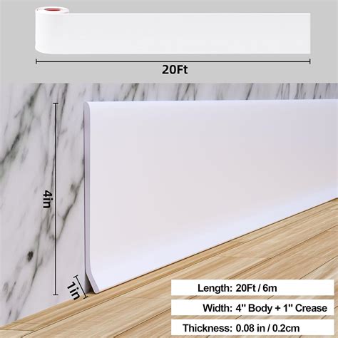 Duzzy Flexible Baseboard Molding Trim, 4 Inch(W) x India | Ubuy
