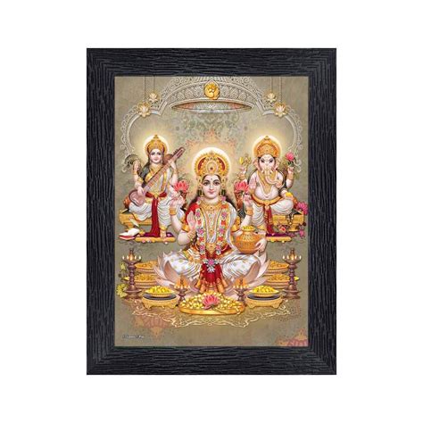 Pnf Diwali Puja (Laxmiji, Ganeshji,Saraswatiji) Religious Wood Photo ...