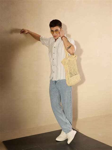 Drop Shoulder Half Sleeves Popcorn Oversized Shirt – Dennison Fashion India