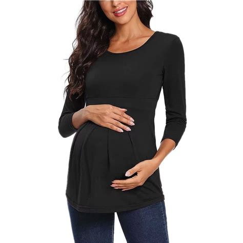 gakvbuo Maternity Shirts For Pregnant Women Plus Size Mama Shirt ...