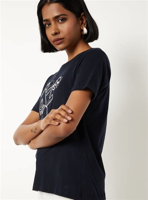 Buy Women Graphic Print T-shirt - Pack of 2 Online at just Rs. 598.0 ...