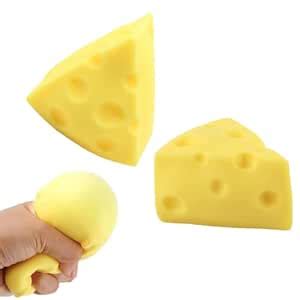 Buy Holgosiu Cheese Squishy Toys Squeeze Cheese Stress Ball Squishy ...