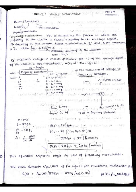 Unit 2 adc - nvj - II ANGLE MODULATION Ac Accosot Phase modulation ...