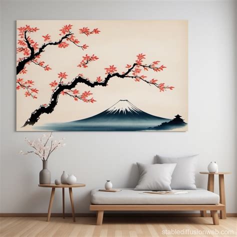 Tranquil Japanese-Inspired Wall Art | Stable Diffusion Online