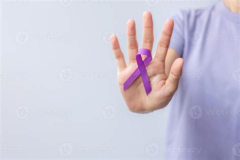 cinta morada para el día del cáncer, lupus, páncreas, esófago, cáncer testicular, alzheimer ...