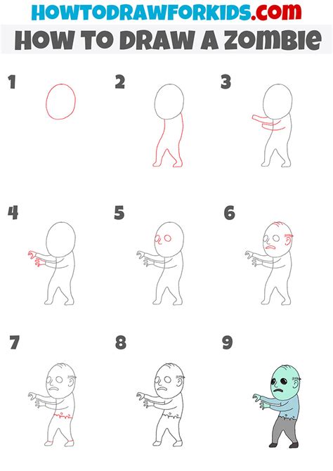 Image result for Easy Zombie Drawing Tutorial