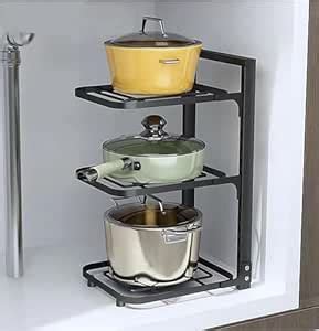 Buy Kuber Industries 3-Layer Pots and Pans Organiser Rack|Kitchen ...