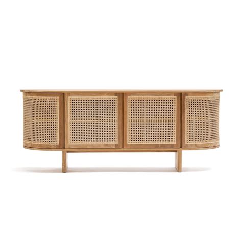 Curved Rattan Sideboard – Curator's Cart