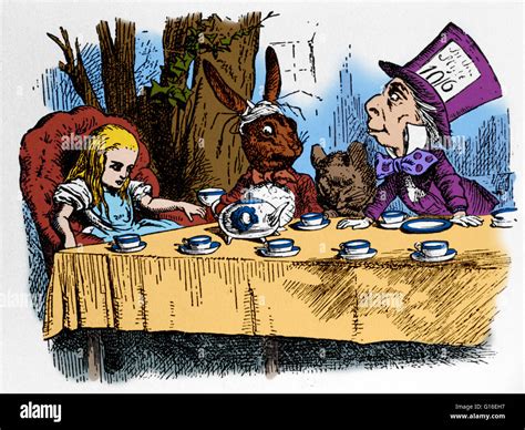 The Mad Hatter's Tea Party, a scene from Lewis Carroll's Alice in ...