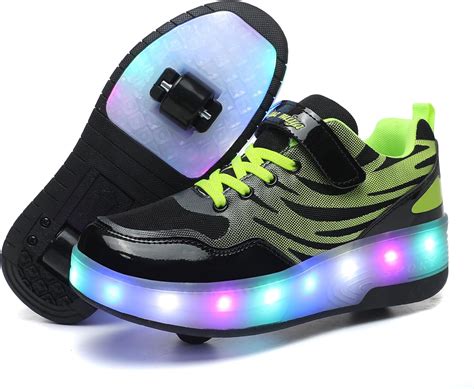Amazon.com | Wooowyet LED Roller Skate Shoes for Kids Boys Girls Light ...