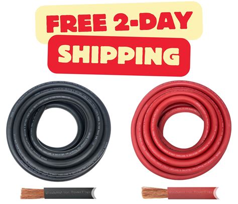 2 Gauge Pure Copper Ultra Flexible Welding & Battery Cable – Windy ...