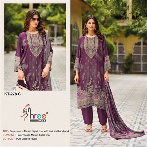 Shree Kt 278 Viscose Maslin Digital Print Salwar Suits