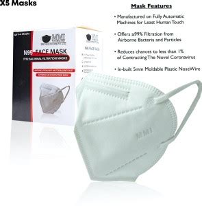 MMI - Mask Makers India Most Comfortable N95 Mask Water Resistant ...