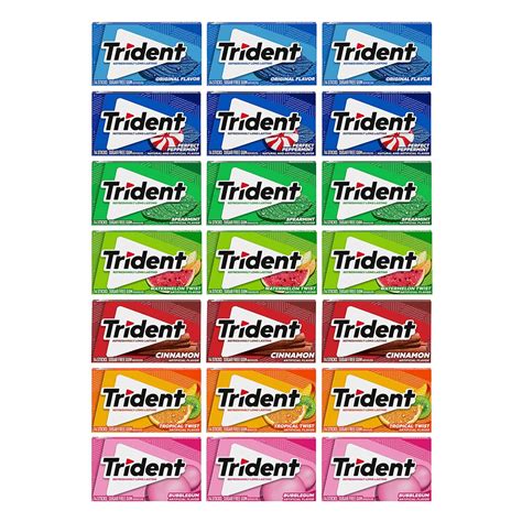 Amazon.com : Trident Sugar-Free Chewing Gum Variety Pack Candy ...