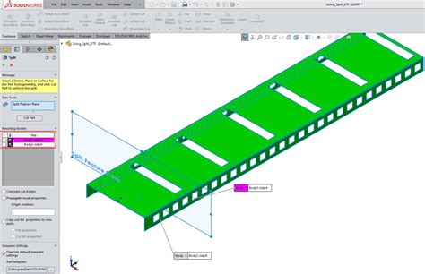 Image result for SolidWorks Using Split Feature to Copy a Solid Body