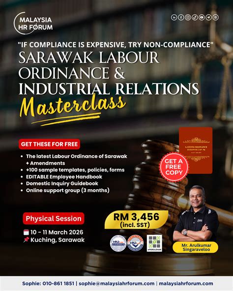 Sarawak Labour Ordinance & Industrial Relations Masterclass - Malaysia ...